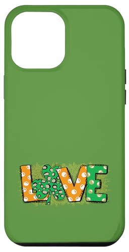 Süßes St. Patrick's Day gepunktetes Kleeblatt mit Leopardenmuster Hülle für iPhone 12 Pro Max von Irish AF Apparel.USA