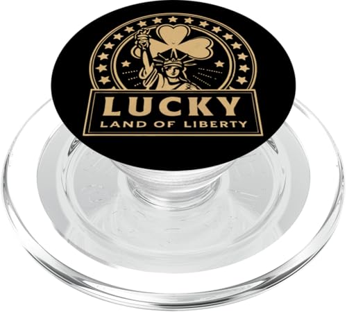 Freiheitsstatue im Retro-Stil – Stolzer New York St. Patrick's Day PopSockets PopGrip für MagSafe von Irish American Shamrock St Patricks Paddy Day