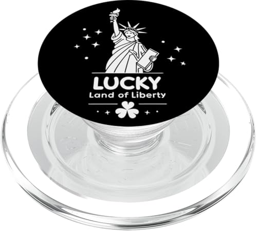 US Freiheitsstatue Kleeblätter - Stolzer Amerikaner PopSockets PopGrip für MagSafe von Irish American Shamrock St Patricks Paddy Day