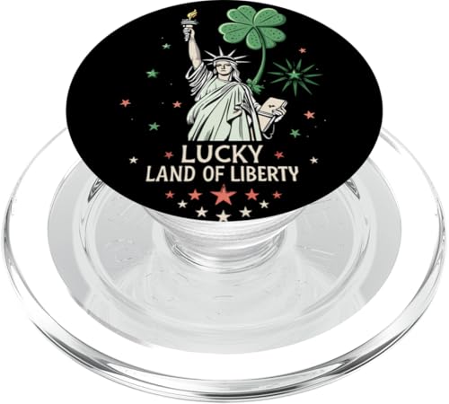 US Freiheitsstatue Proud Irish American St. Patrick's Day PopSockets PopGrip für MagSafe von Irish American Shamrock St Patricks Paddy Day