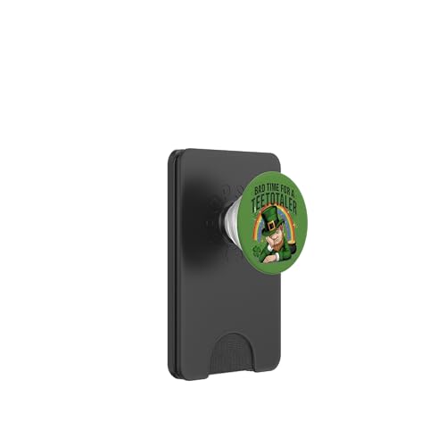 Bad Time for Teetotaler: Funny St Patrick’s Day Leprechaun PopSockets PopWallet für MagSafe von Irish Humor