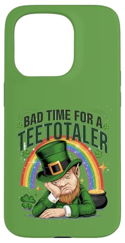 Hülle für iPhone 15 Pro Bad Time for Teetotaler: Funny St Patrick’s Day Leprechaun von Irish Humor