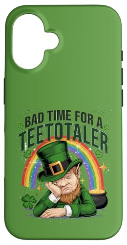 Hülle für iPhone 16 Bad Time for Teetotaler: Funny St Patrick’s Day Leprechaun von Irish Humor