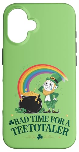 Hülle für iPhone 16 Bad Time for Teetotaler: Funny St Patrick’s Day Leprechaun von Irish Humor