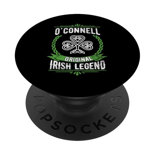 O'Connell, irische Namenslegende Shamrock, St. Patricks Day PopSockets Klebender PopGrip von Irish Legend Shoppe