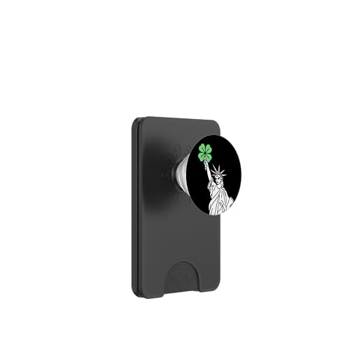 Freiheitsstatue mit Kleeblattfackel - St. Paddy's Day PopSockets PopWallet für MagSafe von Irish Luck in New York – Statue of Liberty