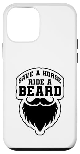 Funny Beard Save a Horse, Ride a Beard Vinyl Decal Mustache Hülle für iPhone 12 mini von Iron Kor