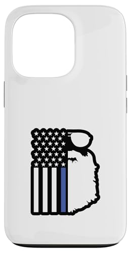 Patriotic Beard American Flag Thin Blue Line Support Design Hülle für iPhone 13 Pro von Iron Kor