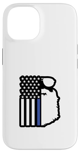 Patriotic Beard American Flag Thin Blue Line Support Design Hülle für iPhone 14 von Iron Kor