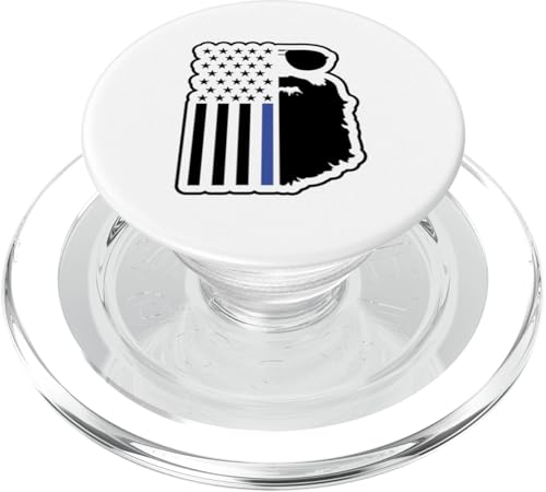 Patriotic Beard Thin Blue Line Police Support Gift PopSockets PopGrip für MagSafe von Iron Kor