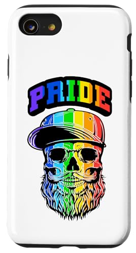 Pride Skull mit Bart - Rainbow LGBTQ+ Schnurrbart Hülle für iPhone SE (2020) / 7 / 8 von Iron Kor