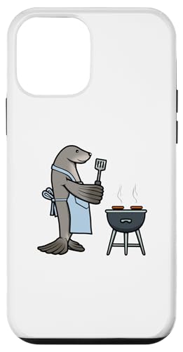 Hülle für iPhone 12 mini Meer Grillen Barbecue Meerestiere BBQ von Ironische Robbe Seelöwe Meerestiere