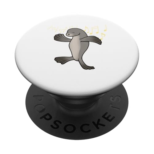 Robbe tanzt Meerestier Hobbytänzer PopSockets Klebender PopGrip von Ironische Robbe Seelöwe Meerestiere