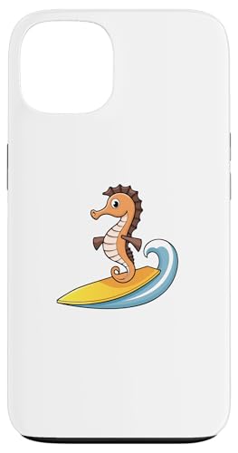 Hülle für iPhone 13 Niedliches Seepferdchen Surfen Hobby Wassersport Surfer von Ironischer Oktopus Meerestier Ozean Fisch