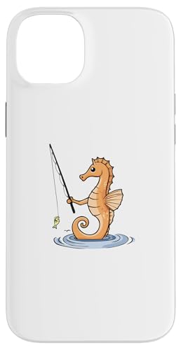 Hülle für iPhone 14 Plus Seepferdchen Angeln Angler Hobby Sportfischer von Ironischer Oktopus Meerestier Ozean Fisch