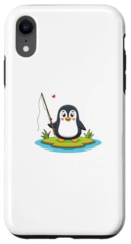 Hülle für iPhone XR Pinguin Angeln Angler Hobby Sportfischer von Ironischer Oktopus Meerestier Ozean Fisch