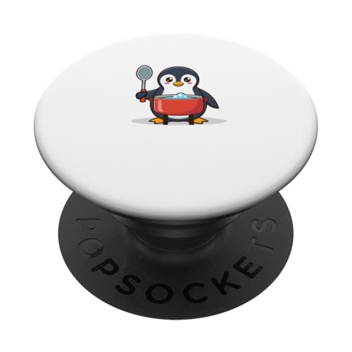 Pinguin Kochen Hobby Meerestiere Koch PopSockets Klebender PopGrip von Ironischer Oktopus Meerestier Ozean Fisch