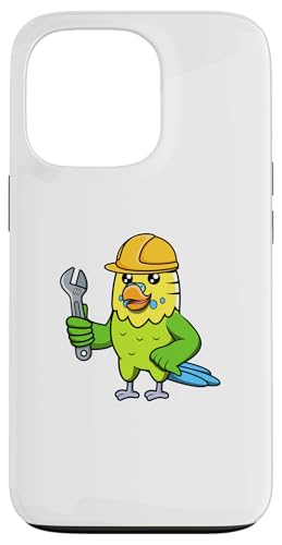 Hülle für iPhone 13 Pro Wellensittich Handwerker Kunsthandwerker Bauarbeiter von Ironischer Wellensittich Niedliche Vogel Zitate &