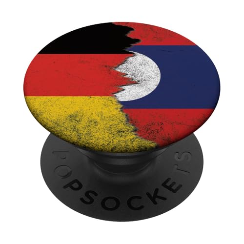 Deutschland Laos Flaggen - Deutsch Lao, Laotisch PopSockets mit austauschbarem PopGrip von Irreverent Tees