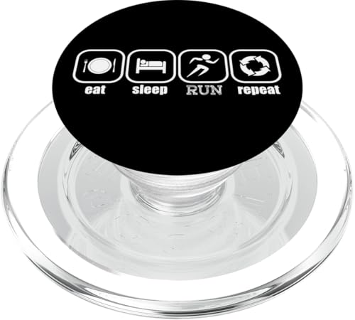 Essen, Schlafen, Laufen, Wiederholen PopSockets PopGrip für MagSafe von Irreverent Tees