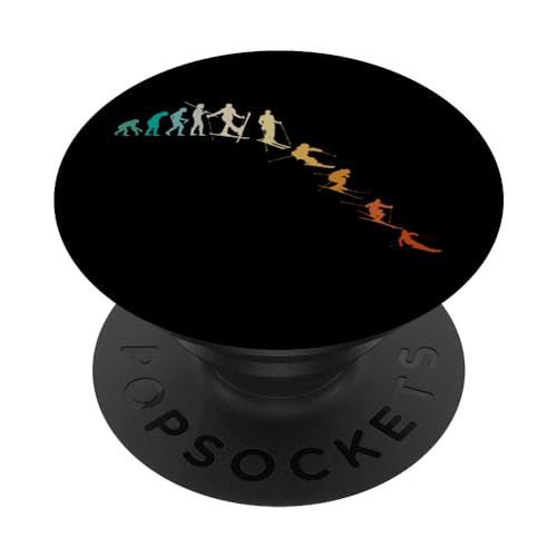 Evolution des Skifahrens PopSockets Klebender PopGrip von Irreverent Tees