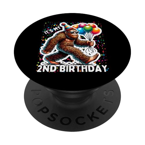 Es ist mein 2. Geburtstag, Bigfoot Sasquatch Party, Feier PopSockets Klebender PopGrip von It's My Birthday Bigfoot Lover Sasquatch Fan Wear