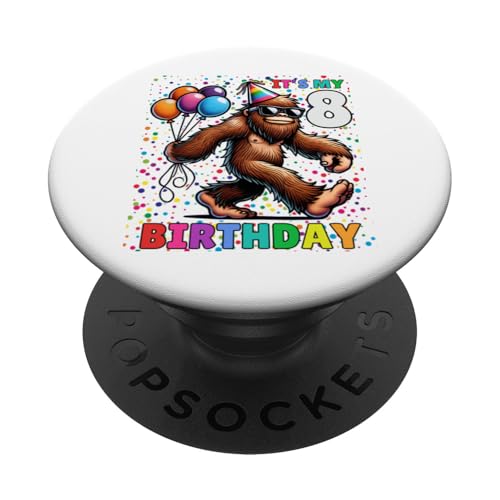 Es ist mein 8. Geburtstag, Bigfoot Sasquatch Party, Feier PopSockets Klebender PopGrip von It's My Birthday Bigfoot Lover Sasquatch Fan Wear