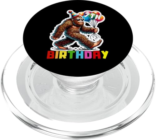 Es ist meine Bigfoot Sasquatch Partyfeier zum 7. Geburtstag PopSockets PopGrip für MagSafe von It's My Birthday Bigfoot Lover Sasquatch Fan Wear