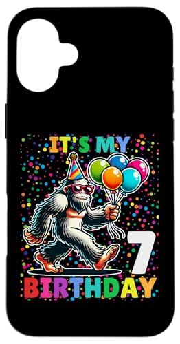 Hülle für iPhone 16 Plus Es ist meine Bigfoot Sasquatch Partyfeier zum 7. Geburtstag von It's My Birthday Bigfoot Lover Sasquatch Fan Wear