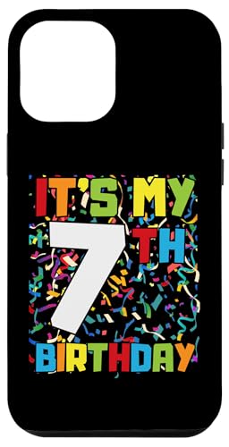 Hülle für iPhone 13 Pro Max It's My 7th Birthday Shirt für Herren, Damen, Teenager, Kinder, Konfetti von It's My Birthday Funny Bday Birthday Party Wear