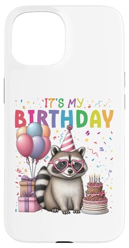 Hülle für iPhone 15 Waschbär It's My Birthday Party B-day Jungen Mädchen Kinder von It's My Birthday Kids Style