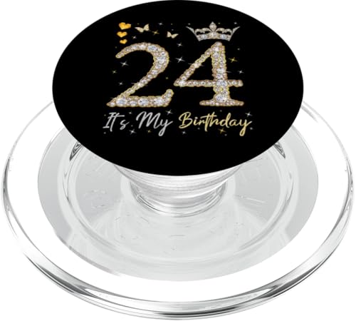 24 Es ist mein Geburtstag, Es ist mein 24. Geburtstag, 24 Jahre alt PopSockets PopGrip für MagSafe von It's My Birthday Party Queen's B-Day