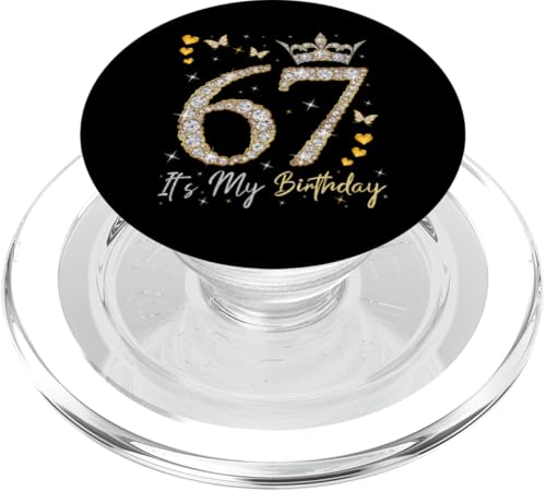 67 Es ist mein Geburtstag, Es ist mein 67. Geburtstag, 67 Jahre alt PopSockets PopGrip für MagSafe von It's My Birthday Party Queen's B-Day