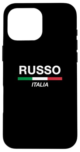 Hülle für iPhone 16 Pro Max Russo Italienischer Familienname Italien-Flagge von Italia Family Names