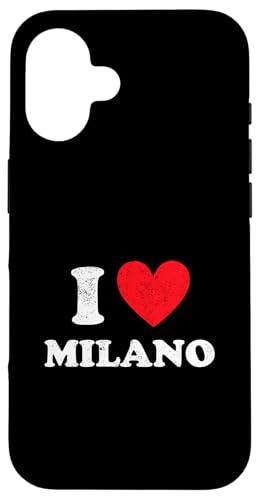 Hülle für iPhone 16 I Love Milan Italien Souvenir Italien Milano Italienische Flagge von Italy Milan Souvenir Gifts