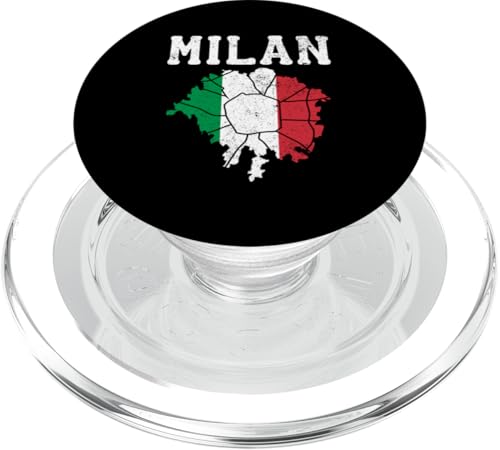 Mailandkarte Italien Souvenir Italien Milano Urlaub Italienische Flagge PopSockets PopGrip für MagSafe von Italy Milan Souvenir Gifts