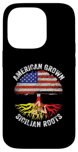 Hülle für iPhone 14 Pro Amerikanische sizilianische Wurzeln Sizilien Italien Amerika Sizilien Flagge von Italy Sicily Souvenir Gifts