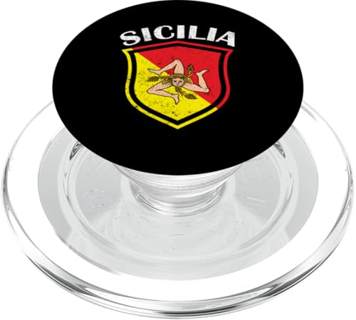 Sizilien Italien Souvenir Italienische Medusa Sizilien Flagge Trinacria PopSockets PopGrip für MagSafe von Italy Sicily Souvenir Gifts