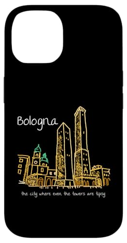 Hülle für iPhone 14 Lustiges Bologna Italien Souvenir handgezeichnetes Kunstgeschenk von Italy Souvenir Gift