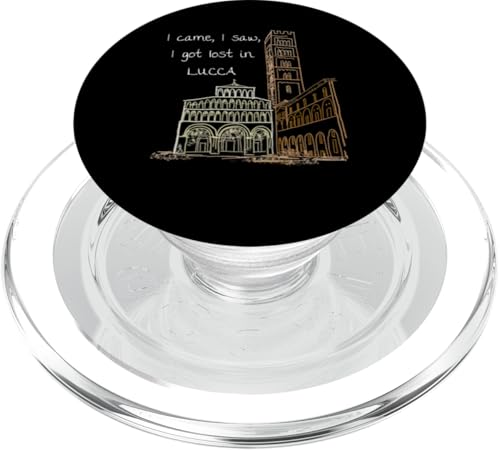 Lustiges Lucca Italien Souvenir handgezeichnetes Kunstgeschenk für Touristen PopSockets PopGrip für MagSafe von Italy Souvenir Gift