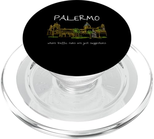 Lustiges Palermo Italien Souvenir handgezeichnetes Kunstgeschenk PopSockets PopGrip für MagSafe von Italy Souvenir Gift