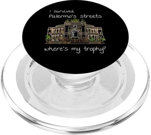 Lustiges Palermo Italien Souvenir handgezeichnetes Kunstgeschenk PopSockets PopGrip für MagSafe von Italy Souvenir Gift