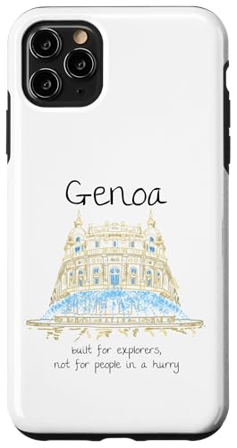 Lustiges Souvenir Genua Italien handgezeichnetes Kunstgeschenk Hülle für iPhone 11 Pro Max von Italy Souvenir Gift