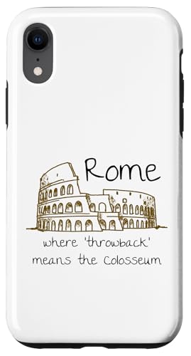 Lustiges Souvenir von Rom, Italien, handgezeichnetes Kunstgeschenk Hülle für iPhone XR von Italy Souvenir Gift