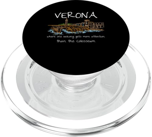 Lustiges Souvenir von Verona Italien, handgezeichnetes Kunstgeschenk PopSockets PopGrip für MagSafe von Italy Souvenir Gift