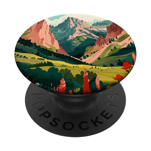 Italien Dolomiten Kunst Minimalistisch PopSockets mit austauschbarem PopGrip von Italy Theme Minimalist Art (Dolomites)