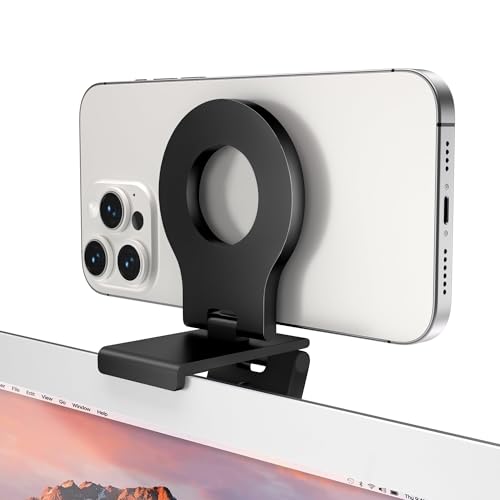 Itramax Continuity Kamera Mount, Magnetische Camera Halterung für Studio Display, Haltbar Webcam-Halterung für iPhone 16 15 14 13 12, Mag-Safe Case, iOS 16 A/pple iMac&MacBook macOS 13 Ventura von Itramax