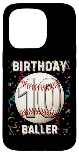 Hülle für iPhone 15 Pro Es ist mein 10. Geburtstag, Baseball, 10 Jahre, Junge, Mädchen von Its My Birthday Baseball Lover Birthday Shirt Idea