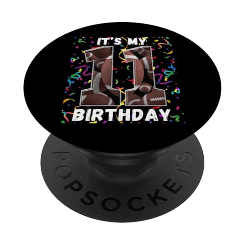 Es ist mein 11. Geburtstag, Fußball, 11 Jahre, Junge, Mädchen PopSockets Klebender PopGrip von Its My Birthday Football Lover Birthday Shirt Idea