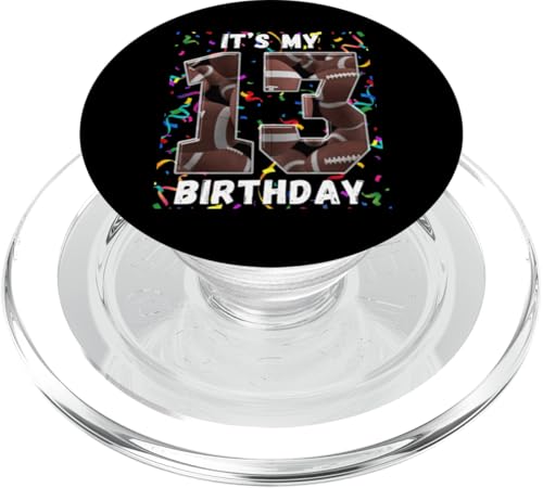 Es ist mein 13. Geburtstag Fußball, 13 Jahre, Junge, Mädchen PopSockets PopGrip für MagSafe von Its My Birthday Football Lover Birthday Shirt Idea